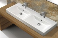 Раковина ISVEA SistemaV двойная накладная ШГВ 1200*455*100 отверстия для смесителя 2 цвет белый СНЯТО 1053120 Раковина ISVEA SistemaV двойная накладная ШГВ 1200*455*100 отверстия для смесителя 2 цвет белый СНЯТО 1053120