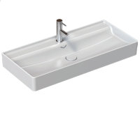 Раковина накладная ISVEA Vea 101 прямоугольная 101см, отверстие под смеситель в комплекте сифон цвет белый 10VAS5101I