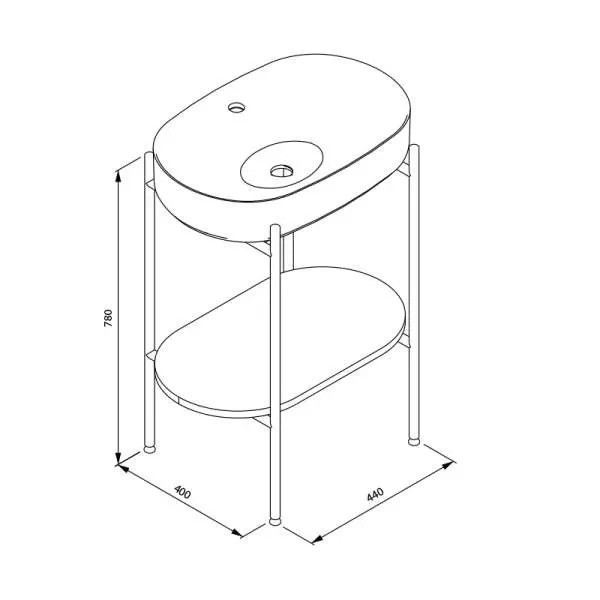 Консоль напольная ISVEA Puno 60, 29PN1007060I без раковины цвет латунь матовая 29PN1007060I