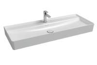 Раковина накладная ISVEA Vea 120 прямоугольная 121см, отверстие под смеситель в комплекте сифон цвет белый 10VAS5120I