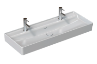 Раковина накладная ISVEA Vea 121 прямоугольная 121см, отверстие под смеситель в комплекте сифон цвет белый 1 10VAS5121I