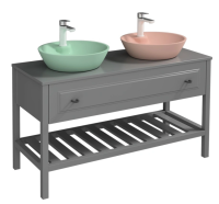 Тумба напольная под раковины ISVEA Terra 120 цвет серый 21TR1085120I