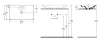 Раковина ISVEA SistemaY Clear накладная ШГВ 644*395*125 отверстия для смесителя 1 цвет антрацит матовый