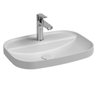 Раковина полувстраиваемая ISVEA Infinity 55 прямоугольная 55см, с отверстием под смеситель цвет белый матовый 10NF50055-2L