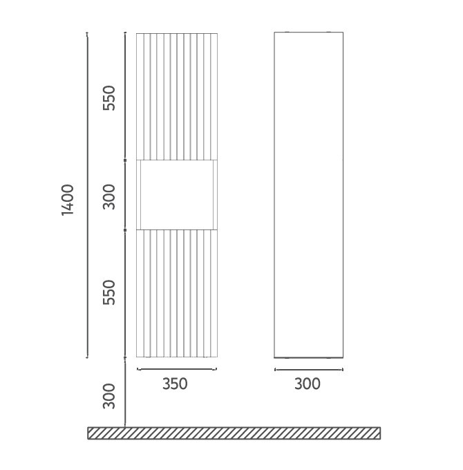 Пенал подвесной ISVEA Infinity 35, 21IF3148035I, лакированый рубиновый, правый 21IF3148035I