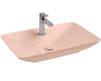 Раковина ISVEA SistemaY Clear накладная ШГВ 644*395*125 отверстия для смесителя 1 цвет лососевый матовый 10SY50065-2S