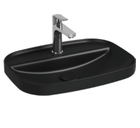 Раковина полувстраиваемая ISVEA Infinity 55 прямоугольная 55см, с отверстием под смеситель цвет черный матовый 10NF50055-2N Раковина полувстраиваемая ISVEA Infinity 55 прямоугольная 55см, с отверстием под смеситель цвет черный матовый 10NF50055-2N