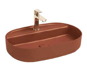 Раковина накладная ISVEA Infinity 60 овальная 60см цвет терракотовый матовый 10NF65060-2U