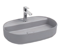 Раковина накладная ISVEA Infinity 60 овальная 60см цвет серый бетон матовый 10NF65060-2V Раковина накладная ISVEA Infinity 60 овальная 60см цвет серый бетон матовый 10NF65060-2V