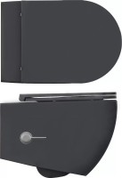 Унитаз ISVEA Infinity подвесной с функцией биде цвет антрацит матовый 10NFS1005I-2C