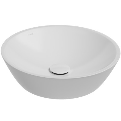 Раковина ISVEA SistemaY Soft накладная ШГВ 450*450*120 отверстия для смесителя отсутствуют цвет белый 10SY66045