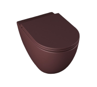 Унитаз ISVEA Infinity Vortex (смыв торнадо), подвесной ШГВ 365*530*400 цвет бордовый матовый 10NF02003-2R
