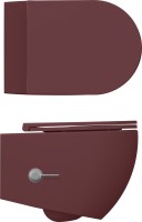 Унитаз ISVEA Infinity подвесной с функцией биде цвет бордовый матовый 10NFS1005I-2R Унитаз ISVEA Infinity подвесной с функцией биде цвет бордовый матовый 10NFS1005I-2R