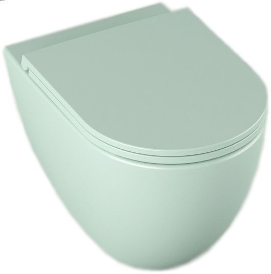 Унитаз ISVEA Infinity Vortex (смыв торнадо), подвесной ШГВ 365*530*400 цвет мятно-зеленый матовый 10NF02003-2T