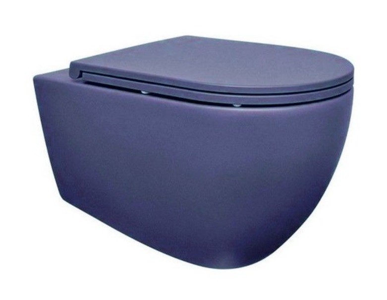 Унитаз ISVEA Infinity Vortex (смыв торнадо), подвесной ШГВ 365*530*400 цвет синий матовый 10NF02003-2Z