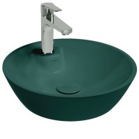 Раковина ISVEA SistemaY Soft накладная ШГВ 450*450*120 отверстия для смесителя 1 цвет изумрудный матовый 10SY65045-2P