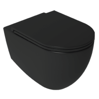 Унитаз ISVEA Infinity Vortex (смыв торнадо), подвесной ШГВ 365*530*400 цвет черный матовый 10NF02003-2N