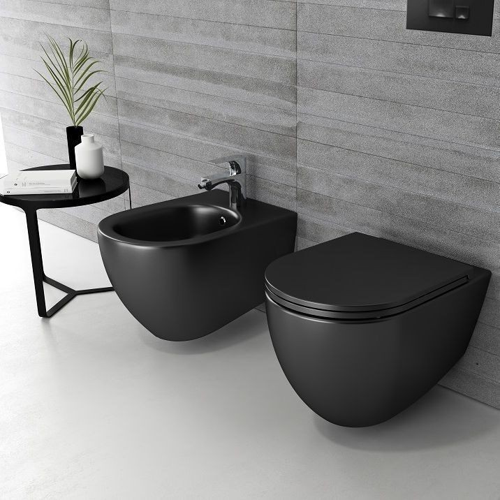 Унитаз ISVEA Infinity Vortex (смыв торнадо), подвесной ШГВ 365*530*400 цвет черный матовый 10NF02003-2N